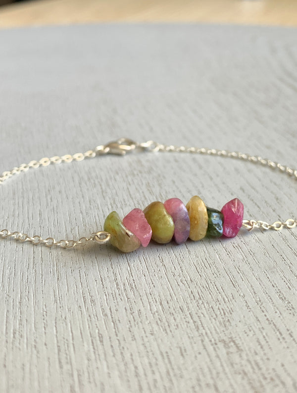 Mixed Tourmaline Anklet