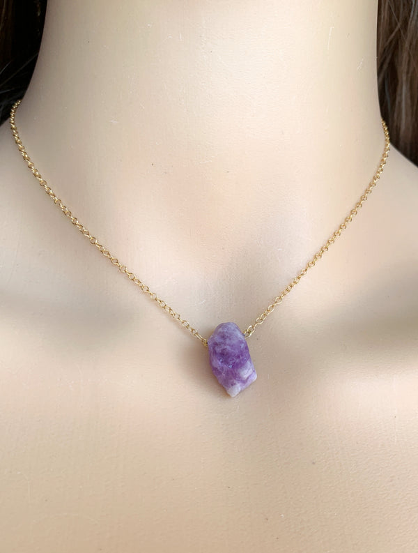 Raw Amethyst Necklace