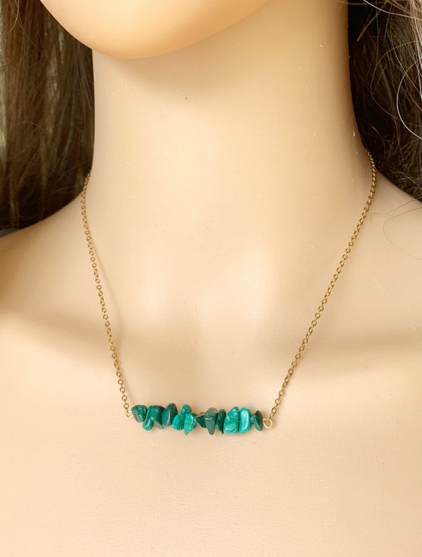 Malachite Bar Necklace