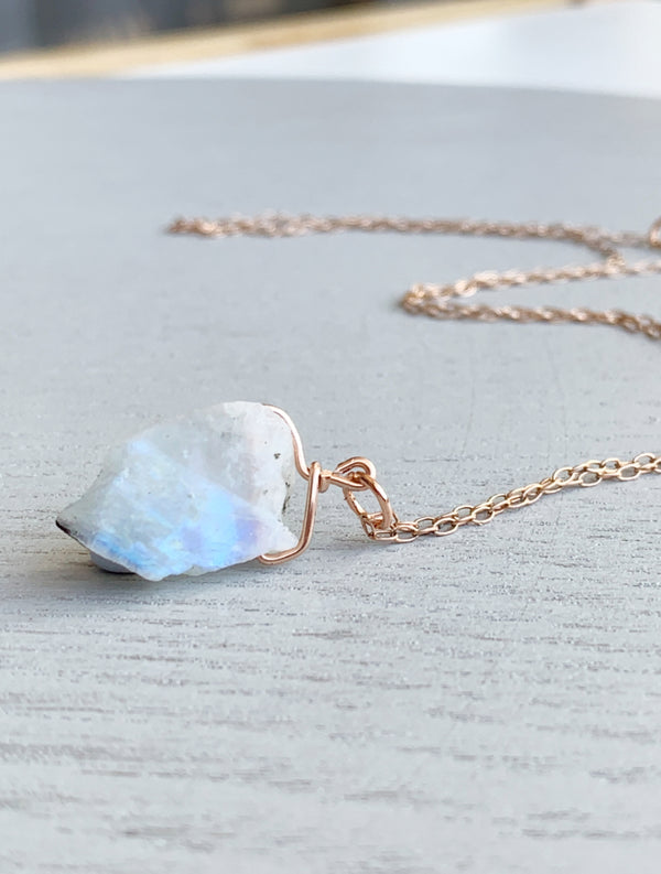 Raw Moonstone Necklace