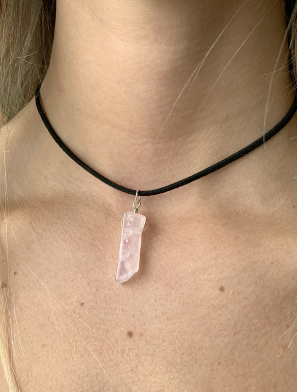 Rose Quartz Choker Necklace