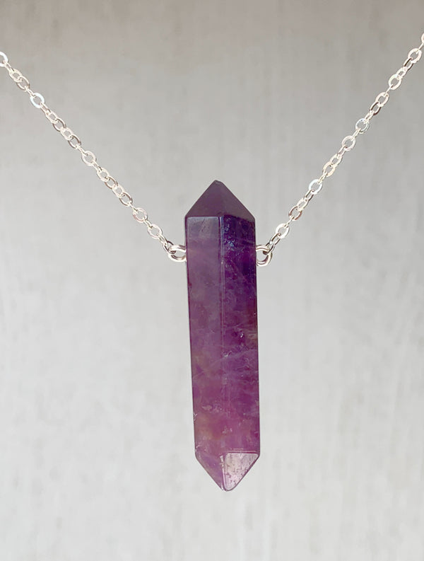 Raw Amethyst Necklace(M)