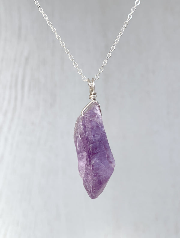 Raw Amethyst Necklace