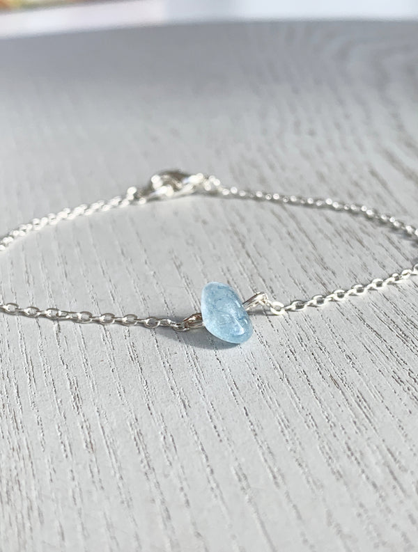 Dainty Aquamarine Bracelet