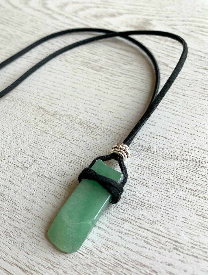 Green Aventurine necklace with gold aztec bead, Handmade Green Aventurine crystal necklace, Natural Green Aventurine gemstone pendant, Boho Green Aventurine necklace for women, Aventurine crystal pendant, Green Aventurine necklace, Healing crystal Aventurine necklace, Handmade gemstone necklace with Green Aventurine.