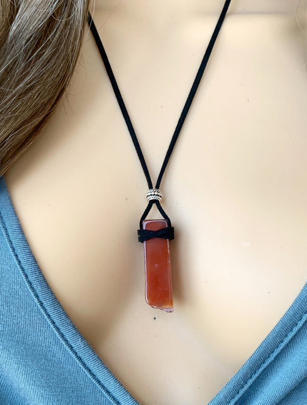Raw Carnelian Necklace