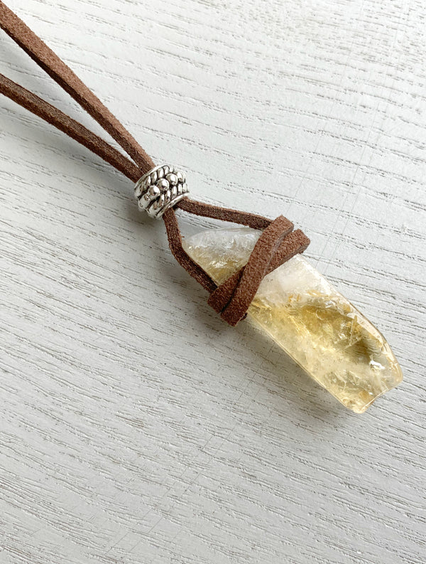 Raw Citrine Necklace