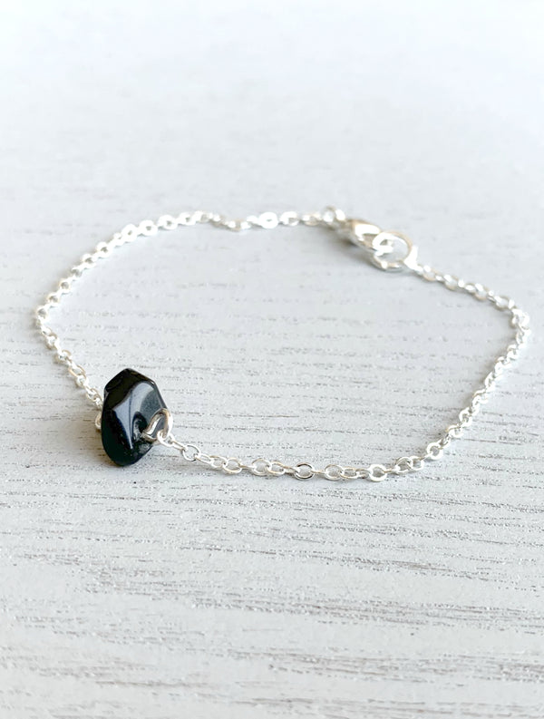 Dainty Obsidian Bracelet