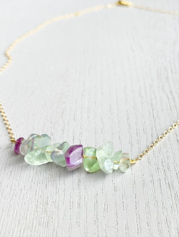 Fluorite Bar Necklace