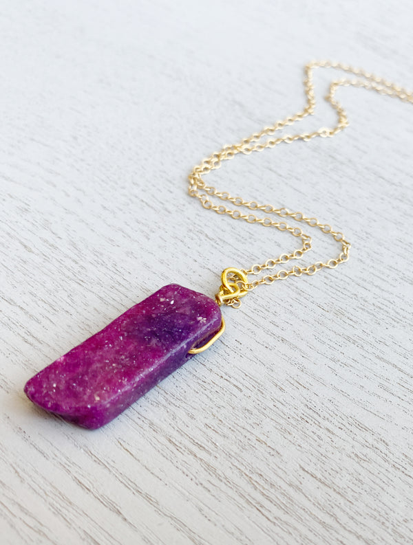 Raw Chakra Stone Necklace