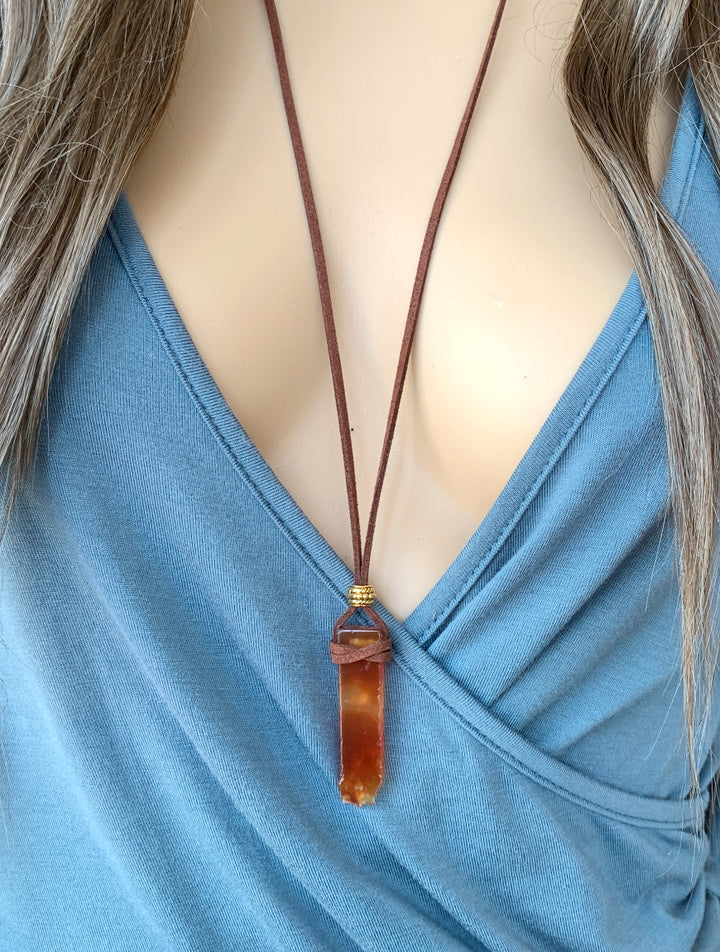 Boho Gift for Friend, Carnelian Stone, Real Carnelian Necklace, Raw Stone Necklace for Men, Indigo Lizard Jewelry, Raw Crystal Necklace, Carnelian Crystal Jewelry, Red Stone Necklace Men or Women, Raw Carnelian Pendant, Carnelian Jewelry, Sacral Chakra Healing Crystal Necklace, Handcrafted Carnelian Necklace, Natural Carnelian Crystal, July Birthstone, Crystal Jewelry.
