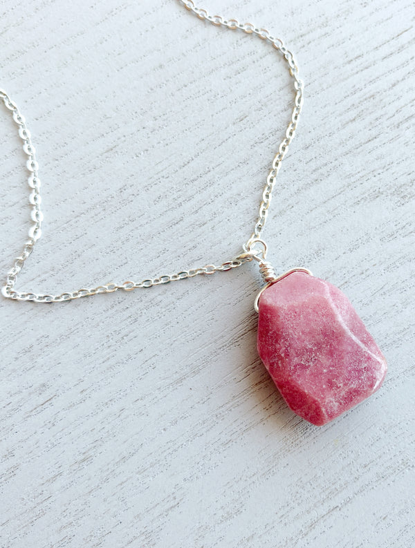 Rhodonite Stone Necklace