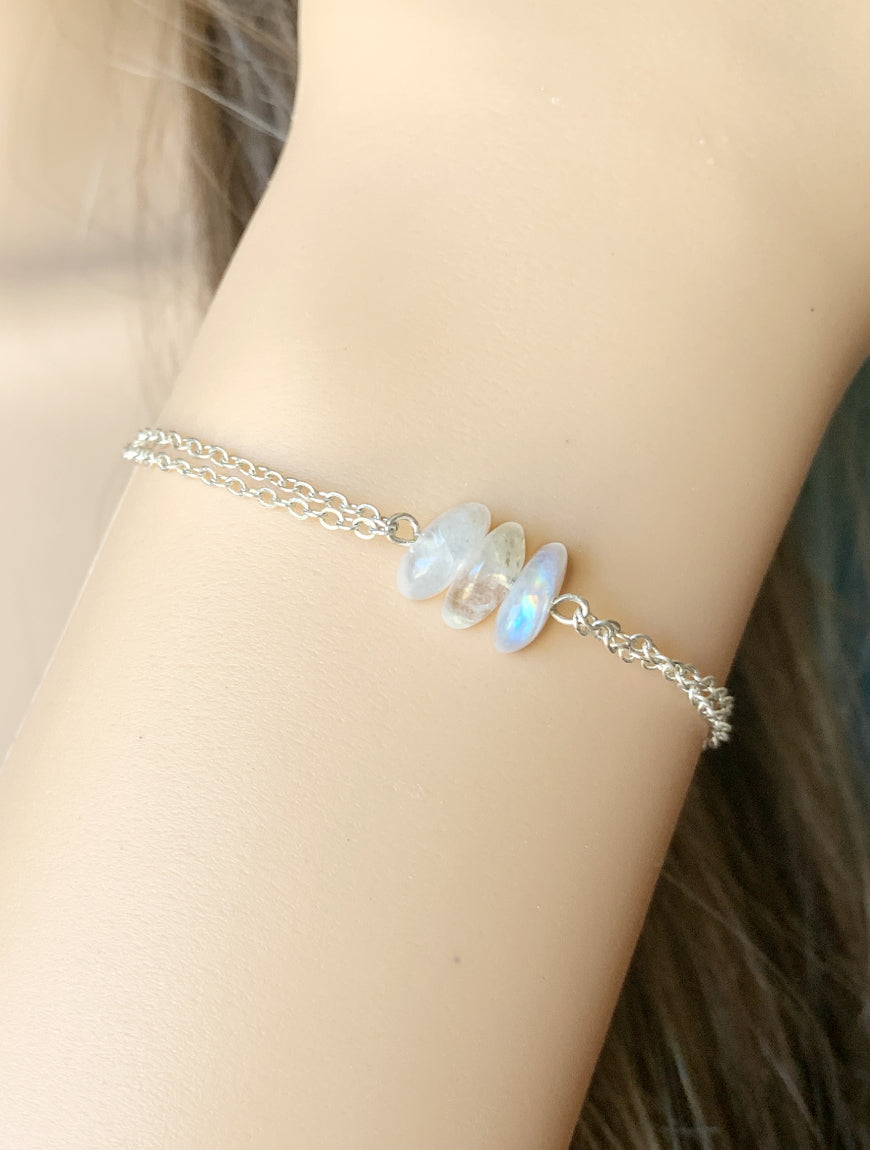 Raw Moonstone Bracelet