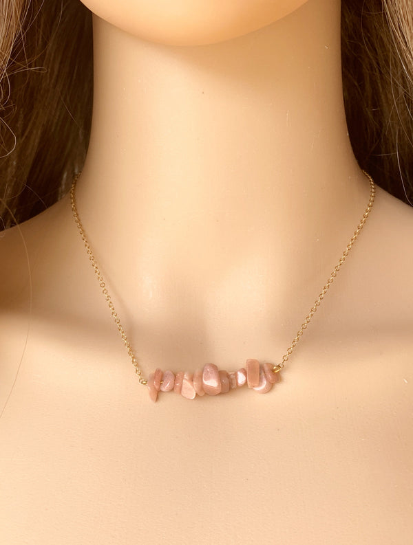 Sunstone Bar Necklace