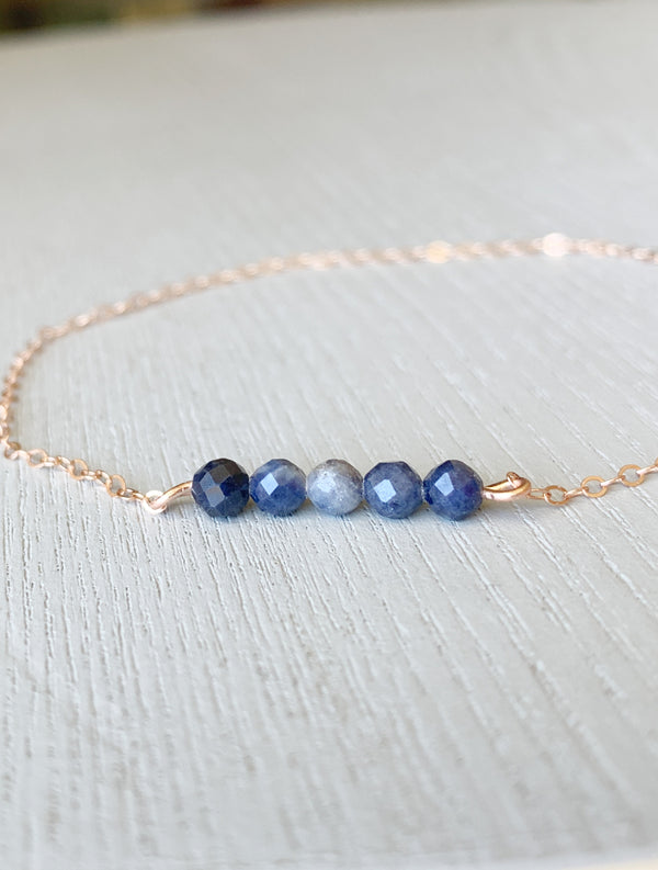 Raw Sapphire Anklet